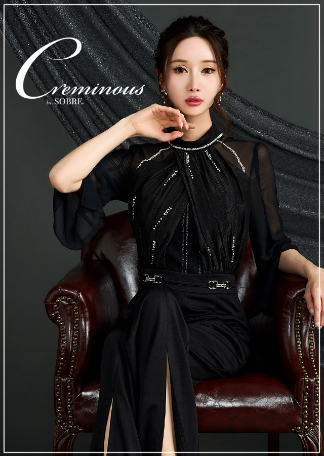 《Creminous》ホルタービジューパンツドレス