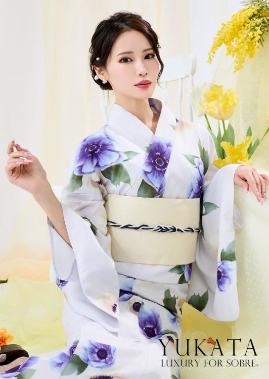 【即納】ぼかし牡丹一華柄浴衣5点セット