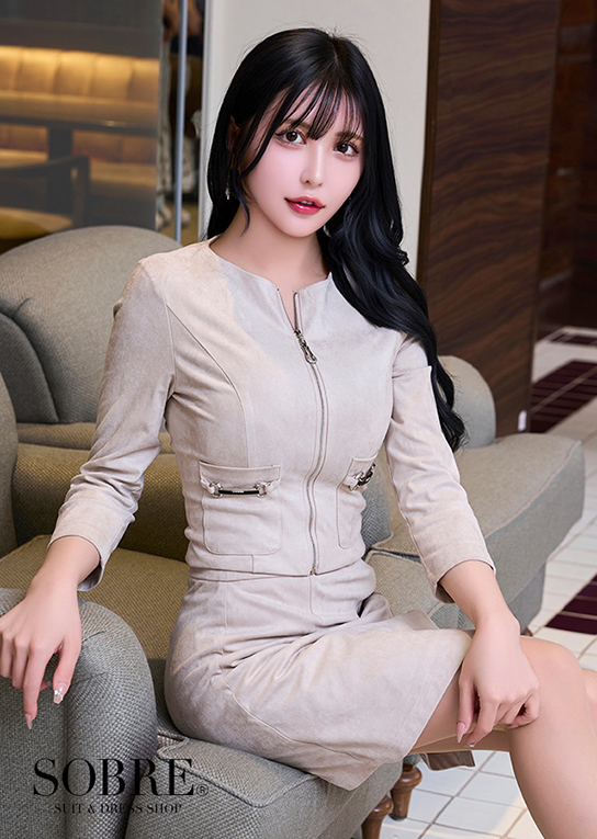 ジッパーフェイクスエードセットアップ