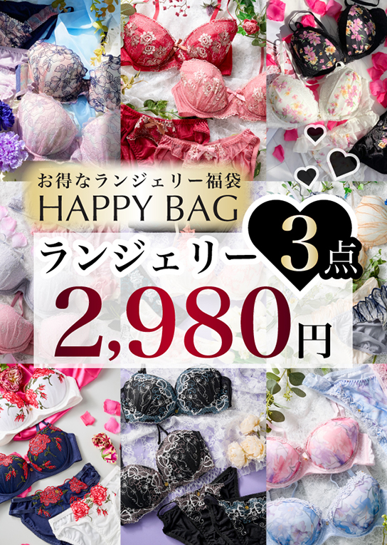 ランジェリー3セット入り福袋 返品交換不可